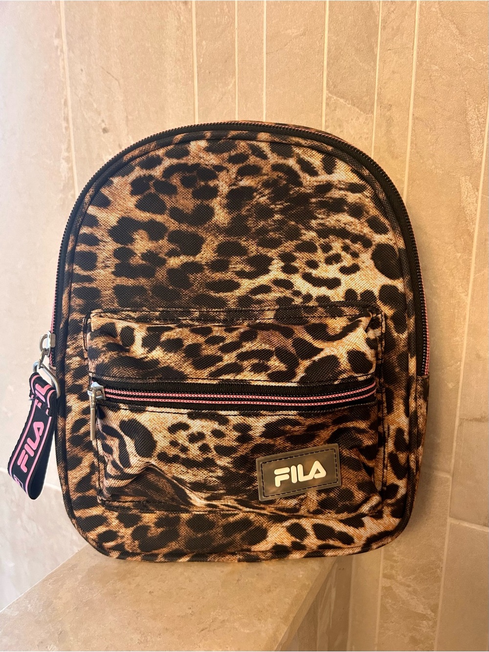 Fila Leopard-Print Mini Backpack